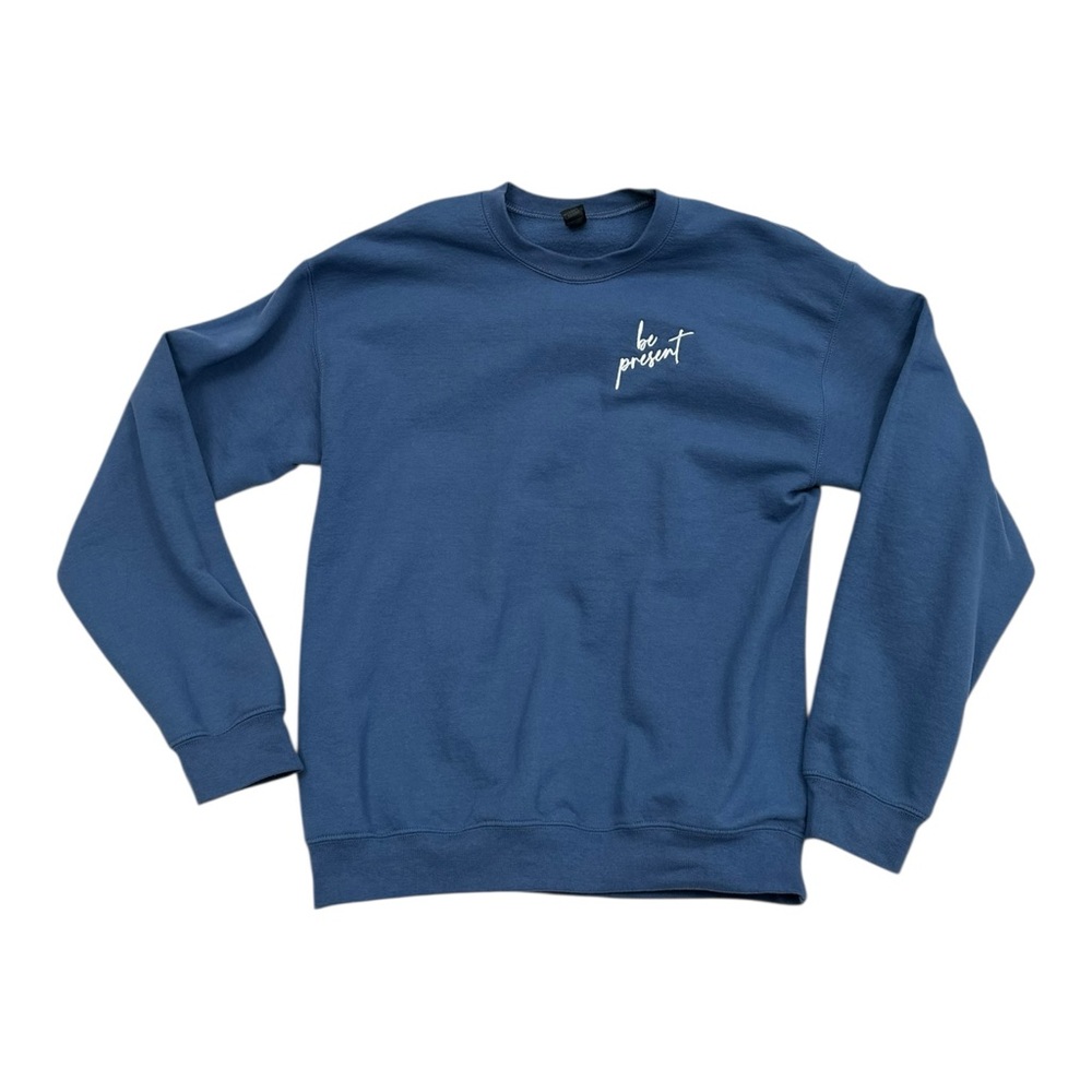 Little Mama Shirt Shope Gildan Mom Squad Exclusive Blue Crewneck Sweater - Med